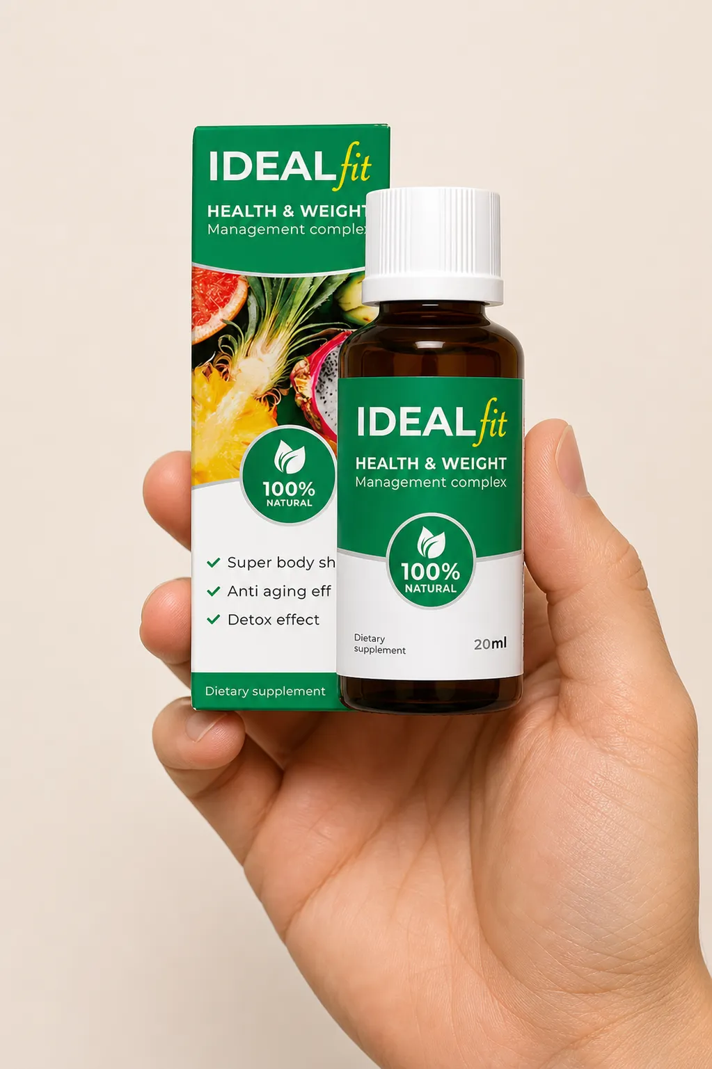IdealFit — Verpackung in der Hand