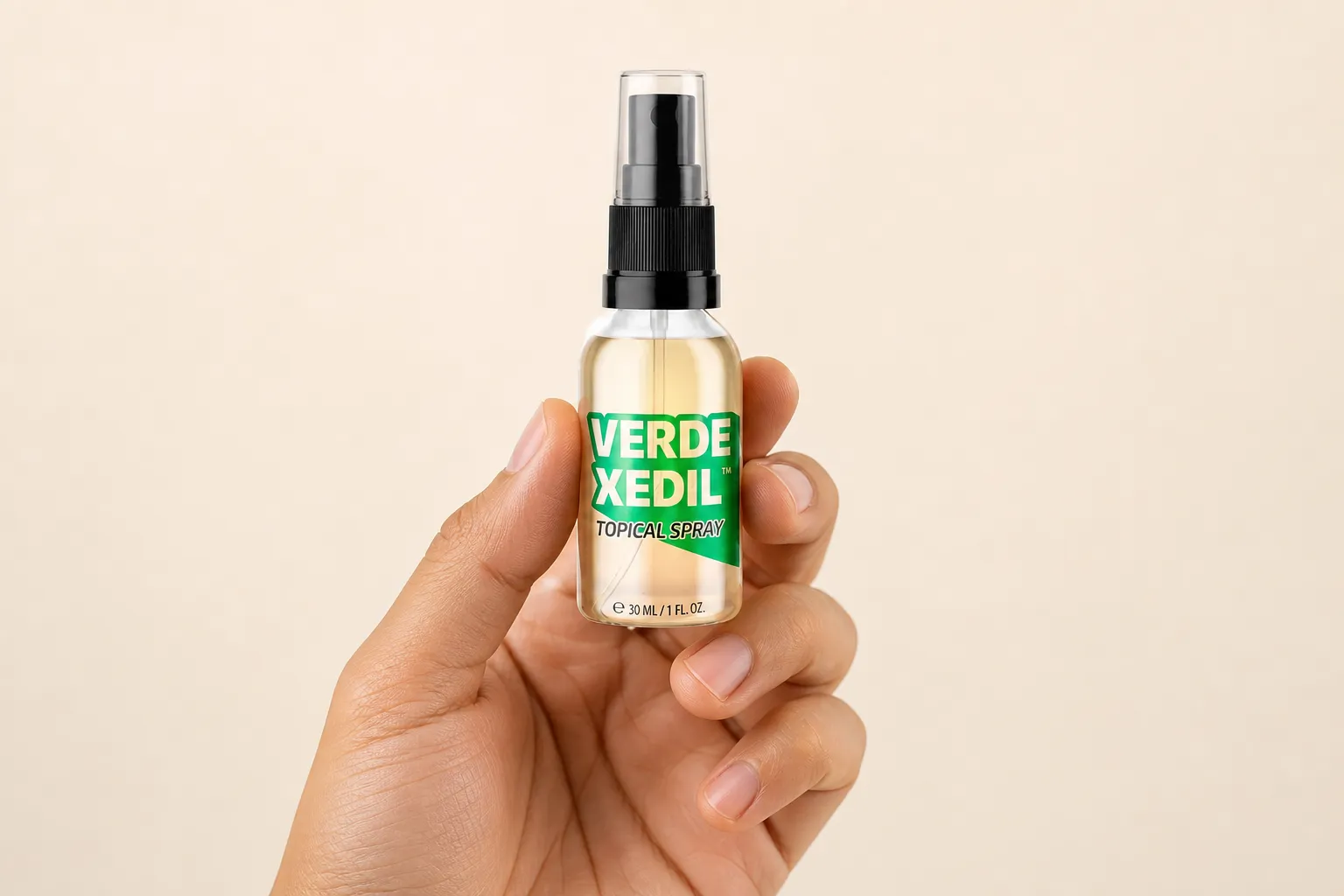 Verdexedil — Verpackung in der Hand