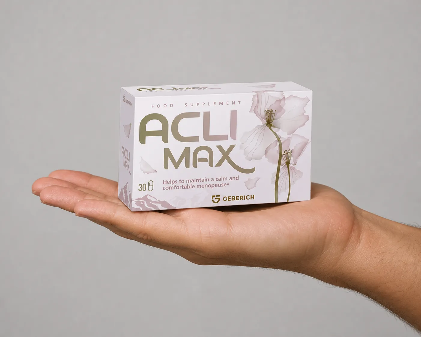 Aclimax — Verpackung in der Hand