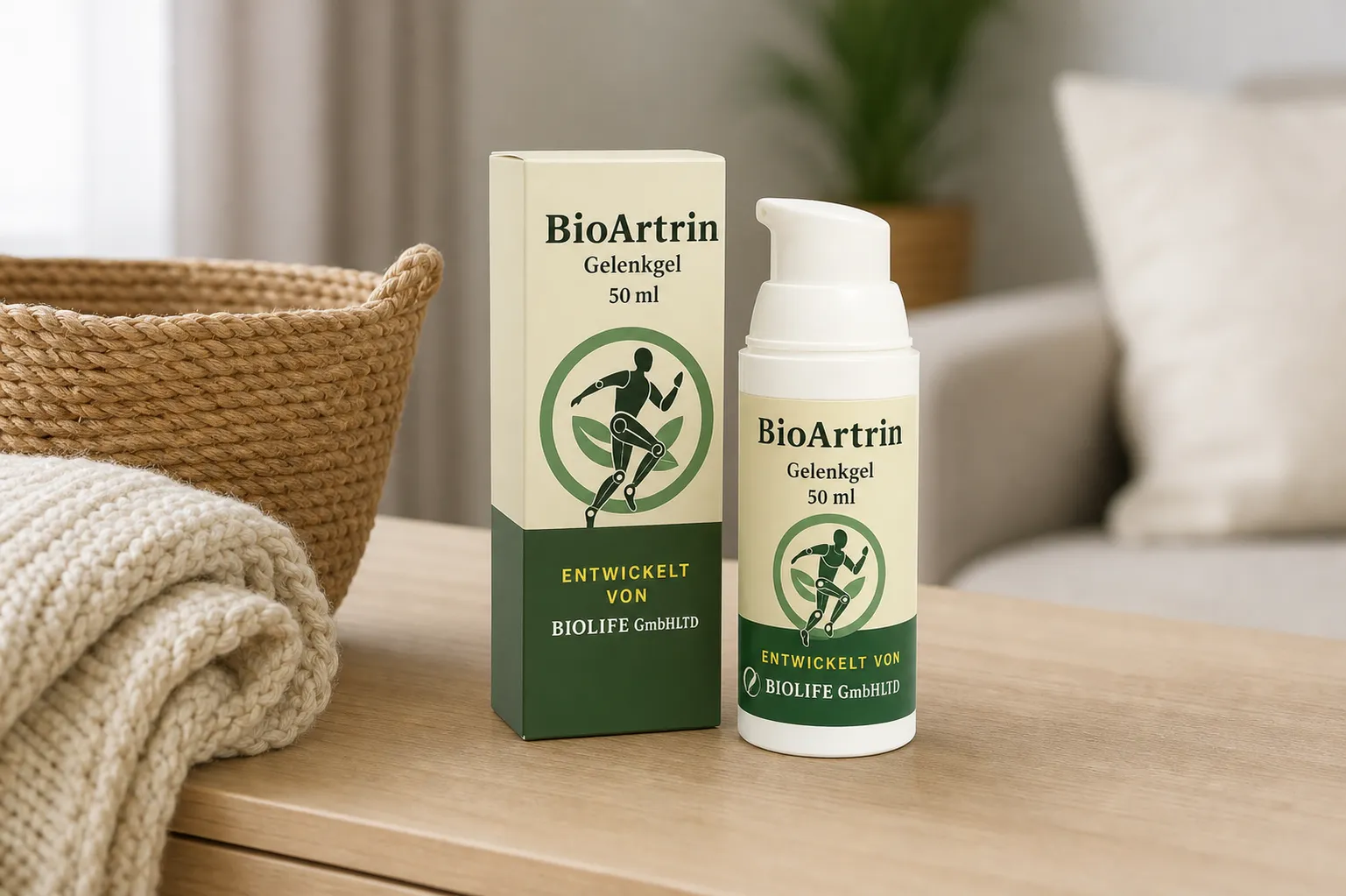 BioArtrin — Verpackung im Alltag