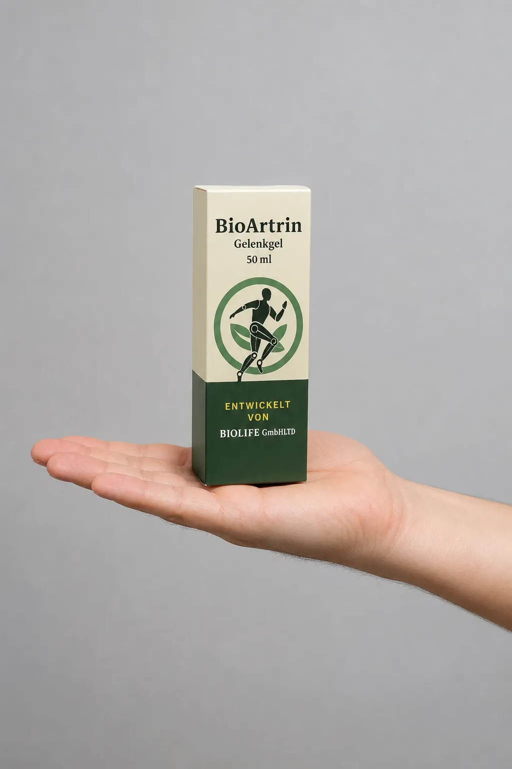 BioArtrin — Verpackung in der Hand