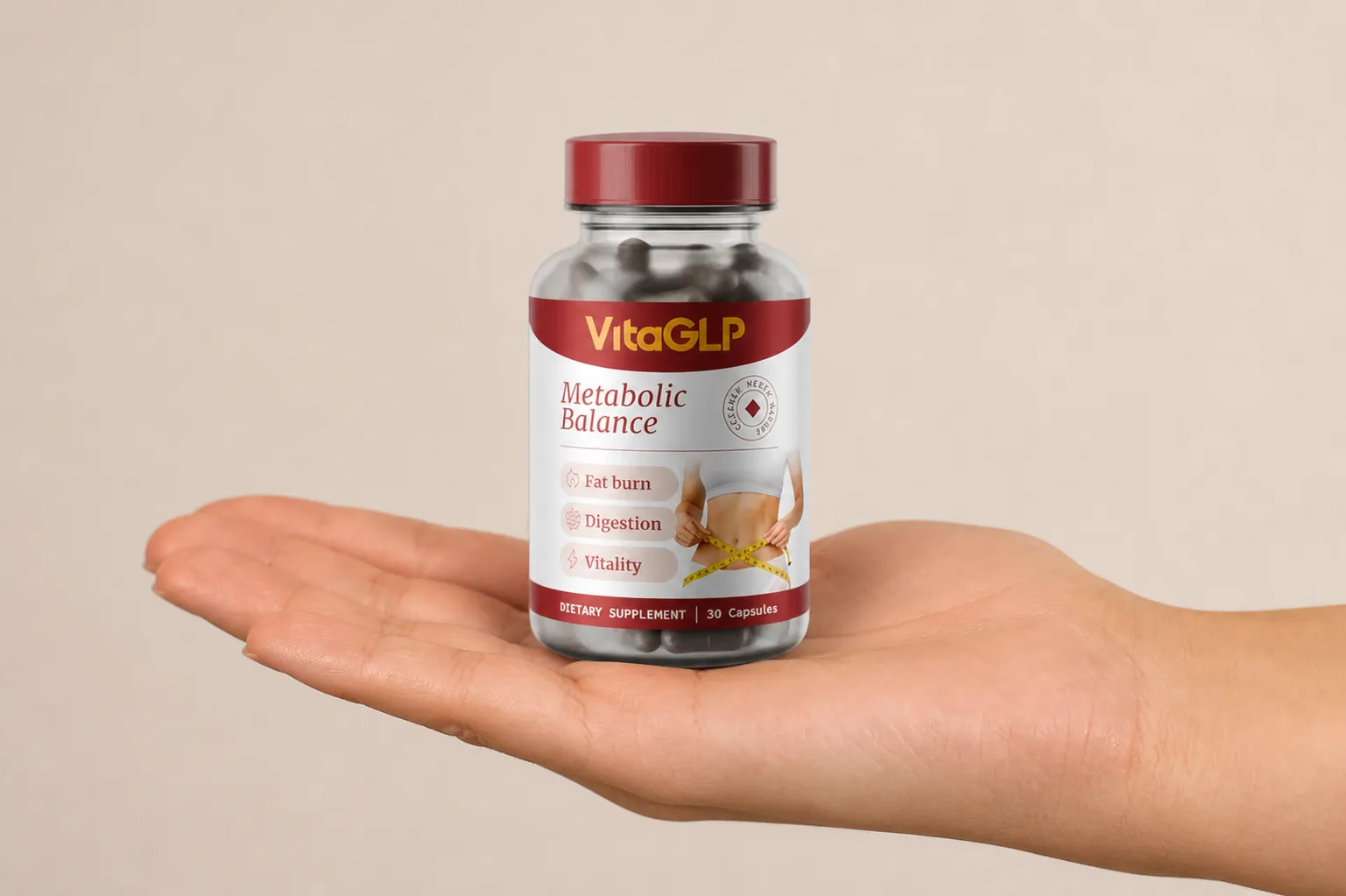 VitaGLP — Verpackung in der Hand