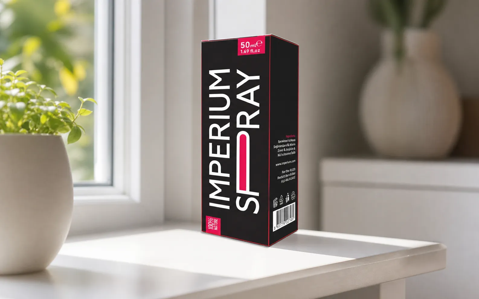 Imperium Spray — Verpackung im Alltag