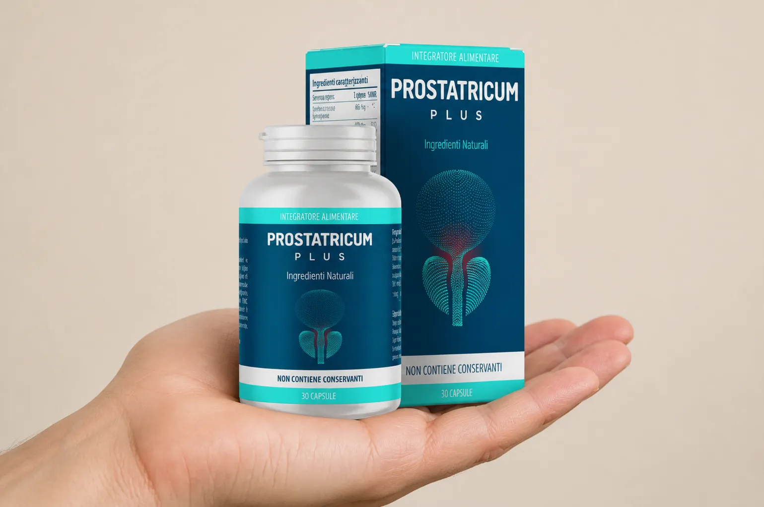 Prostatricum PLUS — Verpackung in der Hand