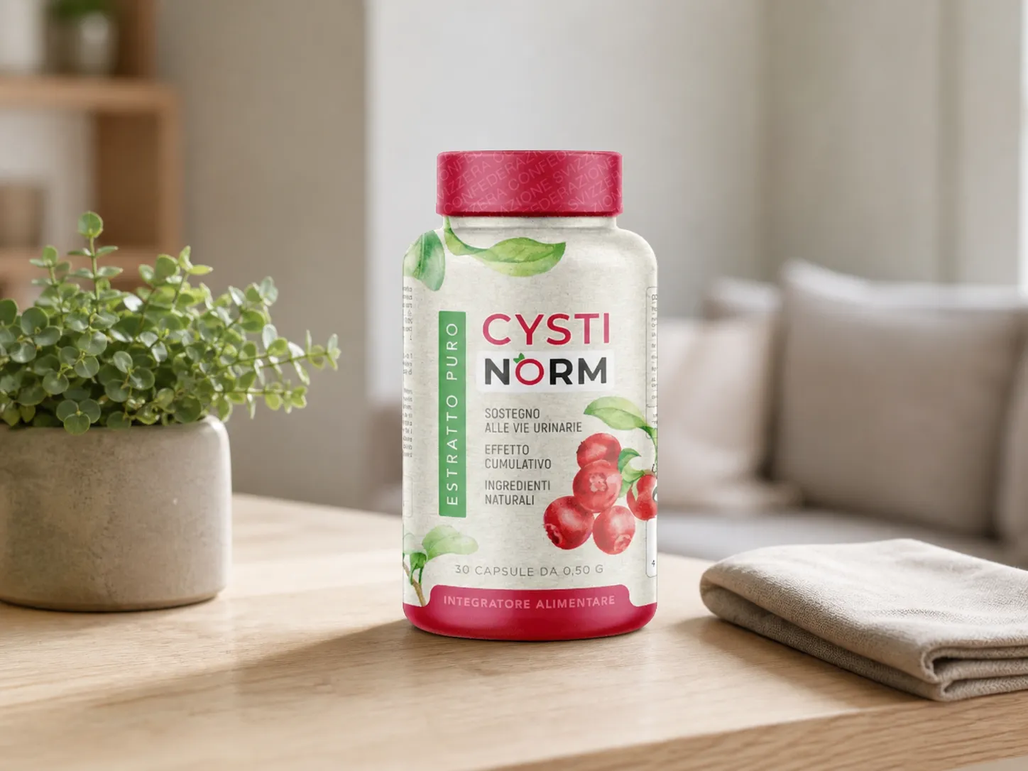 CYSTINORM — Verpackung im Alltag