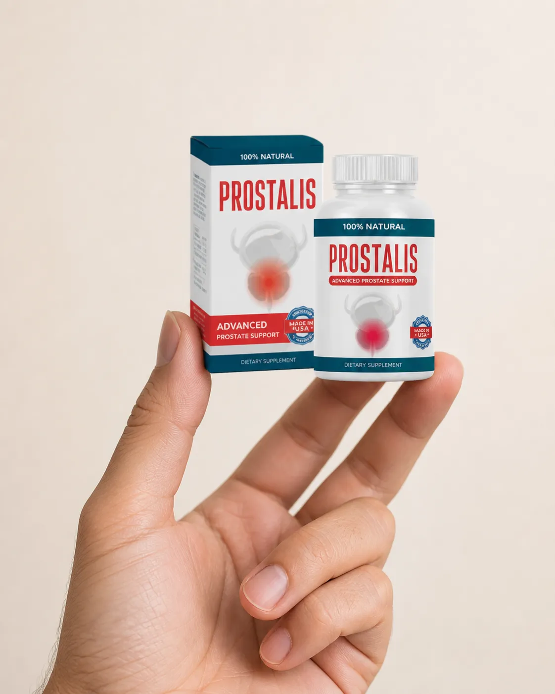 Prostalis — Verpackung in der Hand