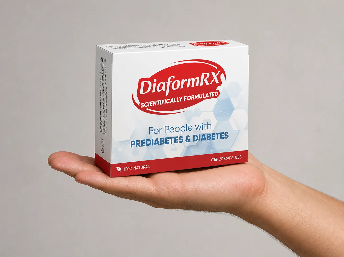 DiaformRX — Verpackung in der Hand