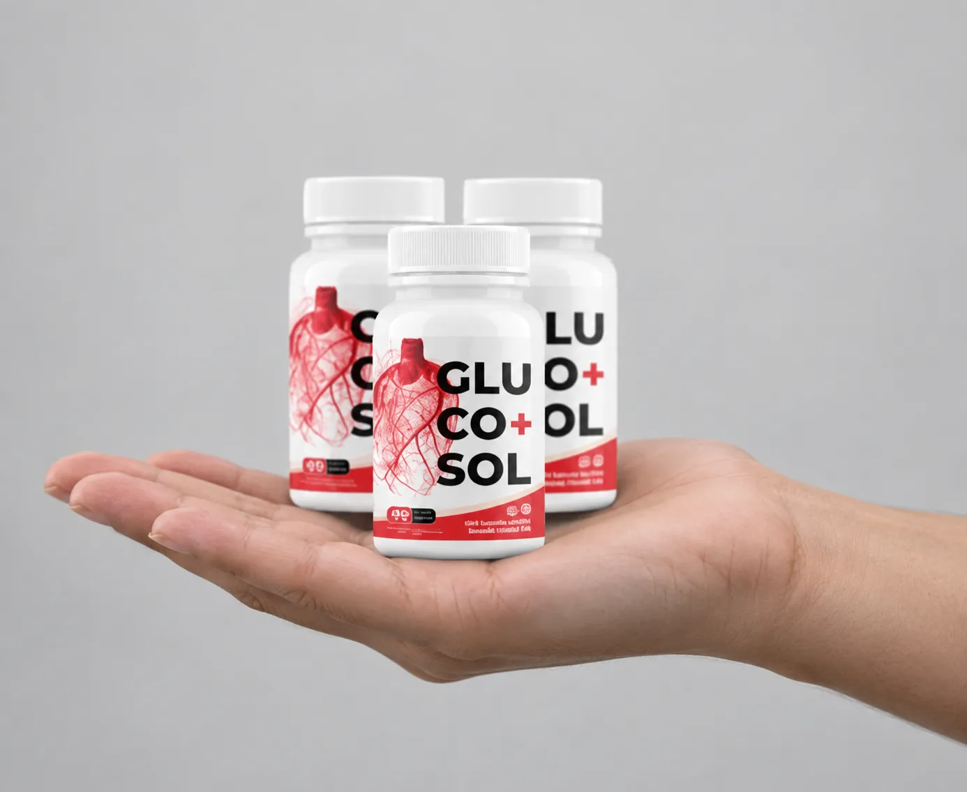 Glucosol — Verpackung in der Hand