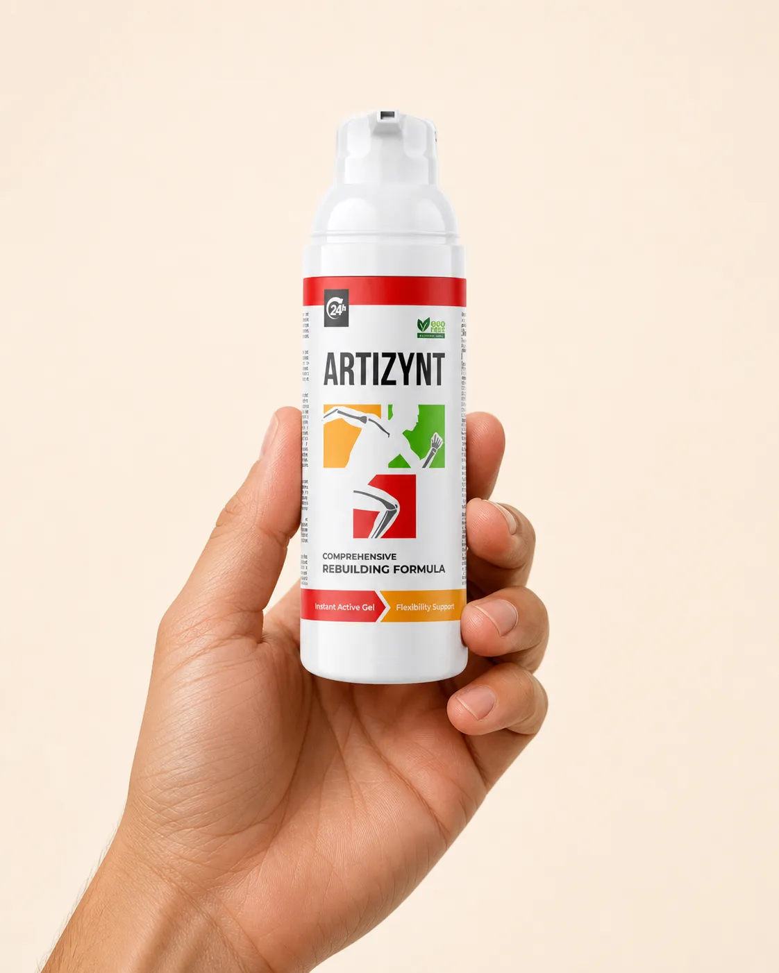 ArtiZynt Gel — Verpackung in der Hand