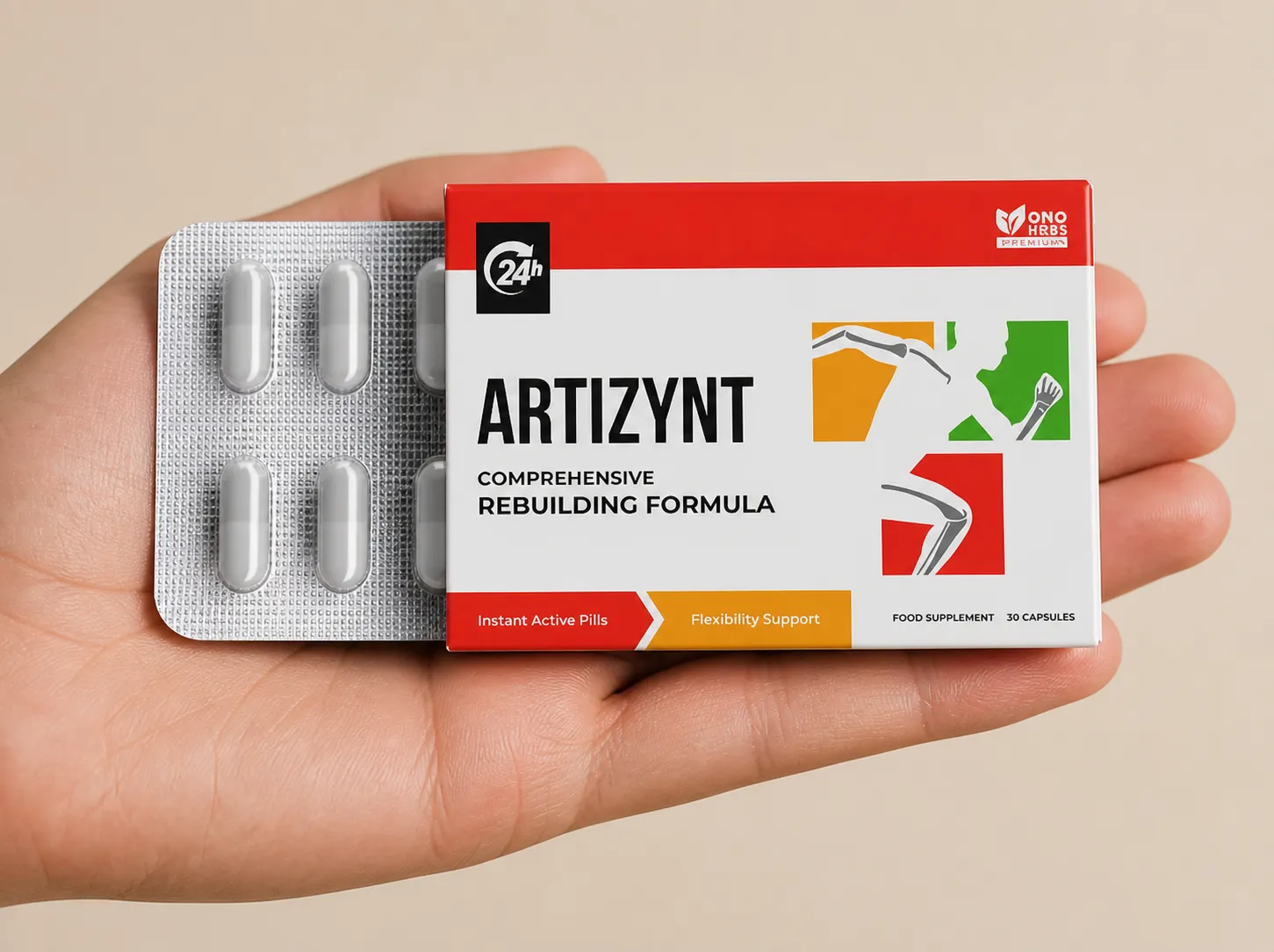 ArtiZynt Capsules — Verpackung in der Hand