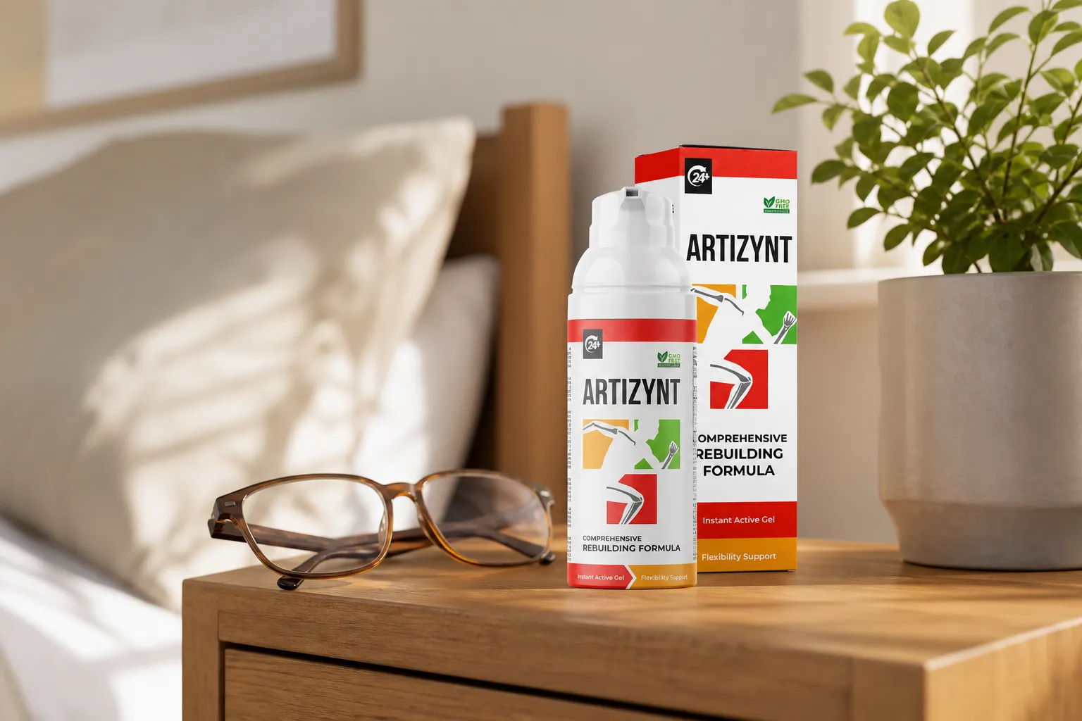 ArtiZynt Gel Full price + — Verpackung im Alltag