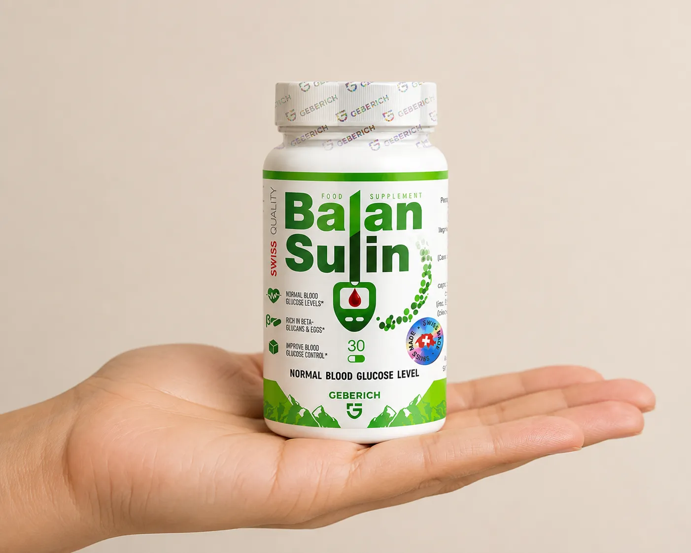 Balansulin — Verpackung in der Hand