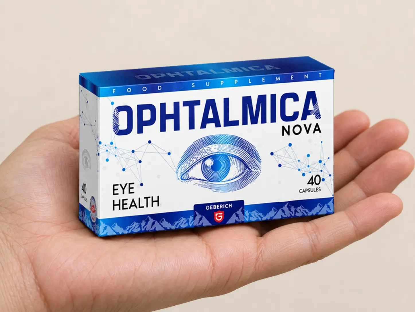 Ophtalmica — Verpackung in der Hand