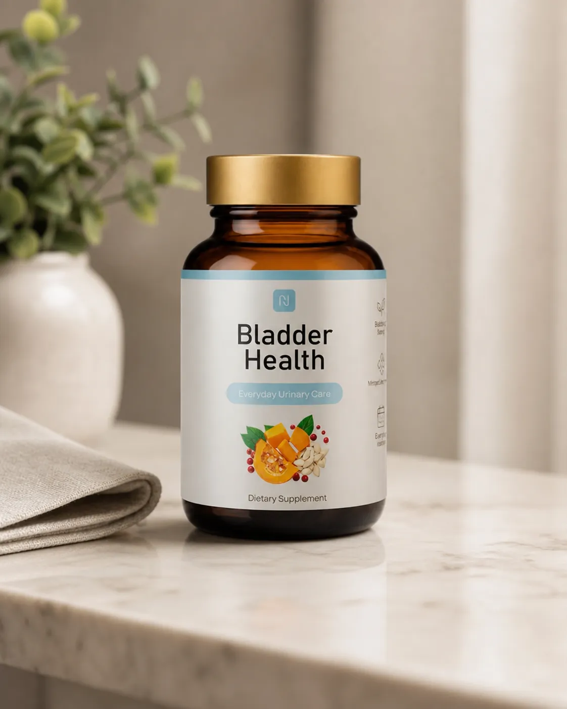 Bladder Health — Verpackung im Alltag