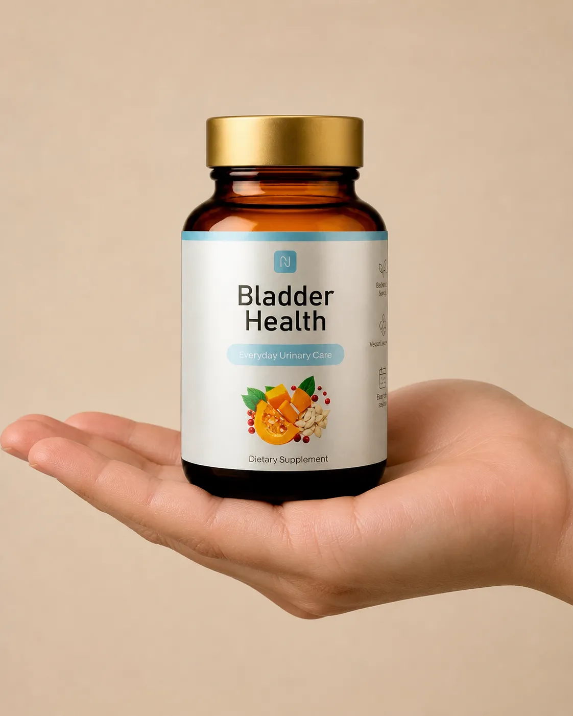 Bladder Health — Verpackung in der Hand