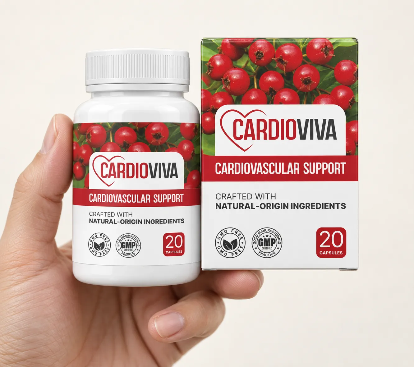 CardioViva — Verpackung in der Hand