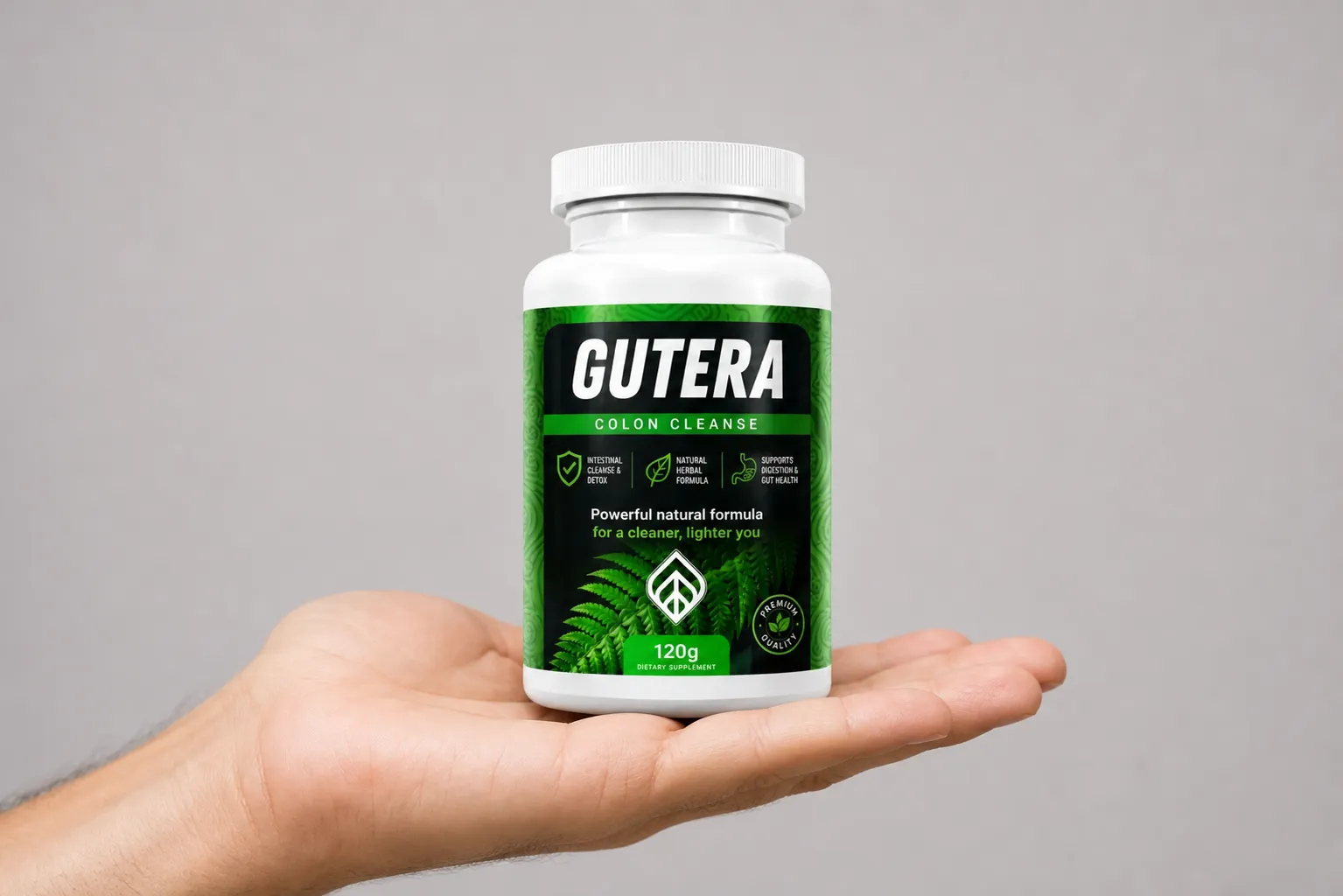 Gutera — Verpackung in der Hand