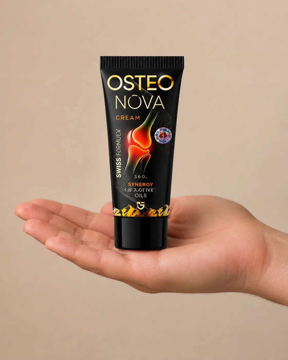 OsteoNova cream — Verpackung in der Hand