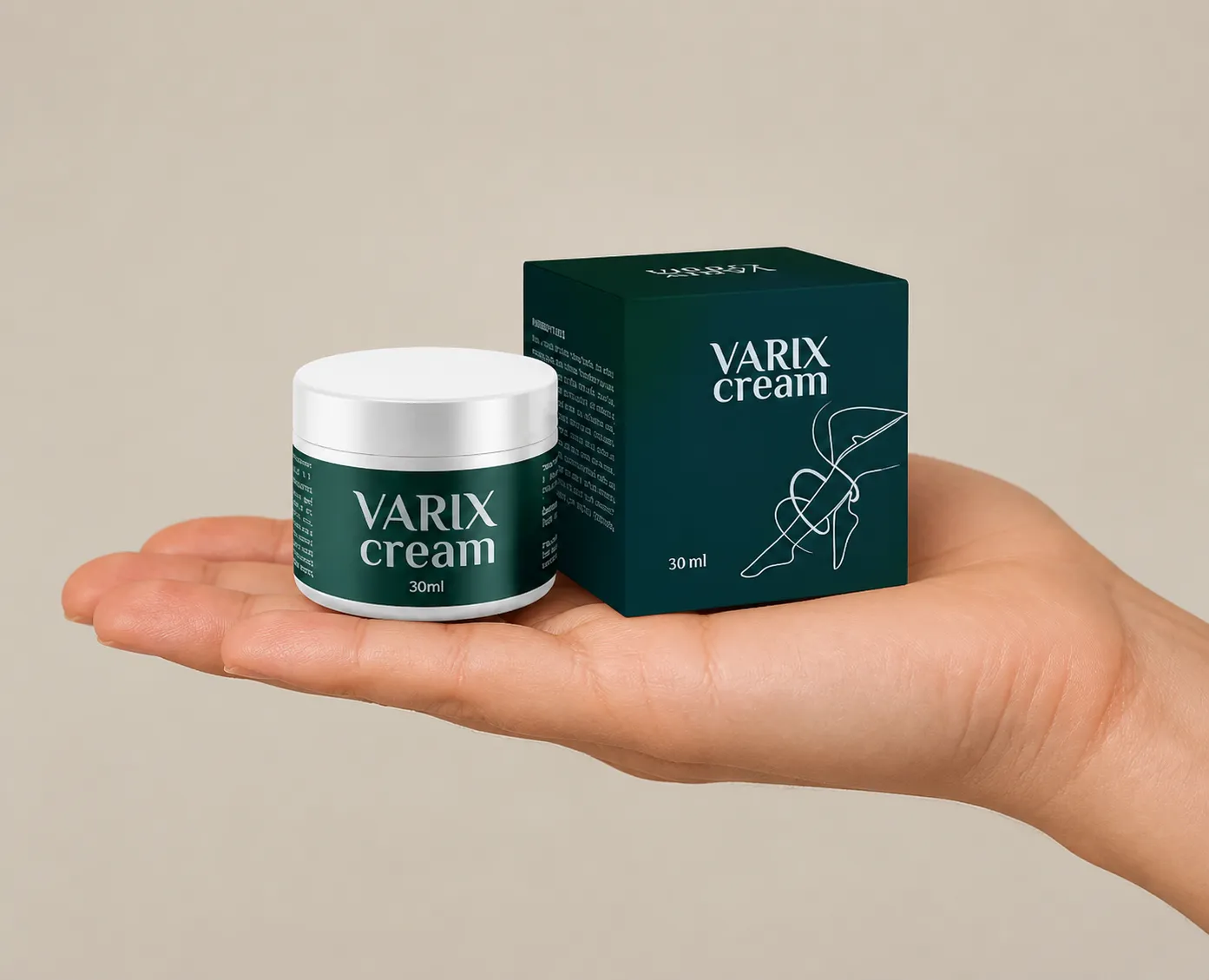 Varix cream lp — Verpackung in der Hand
