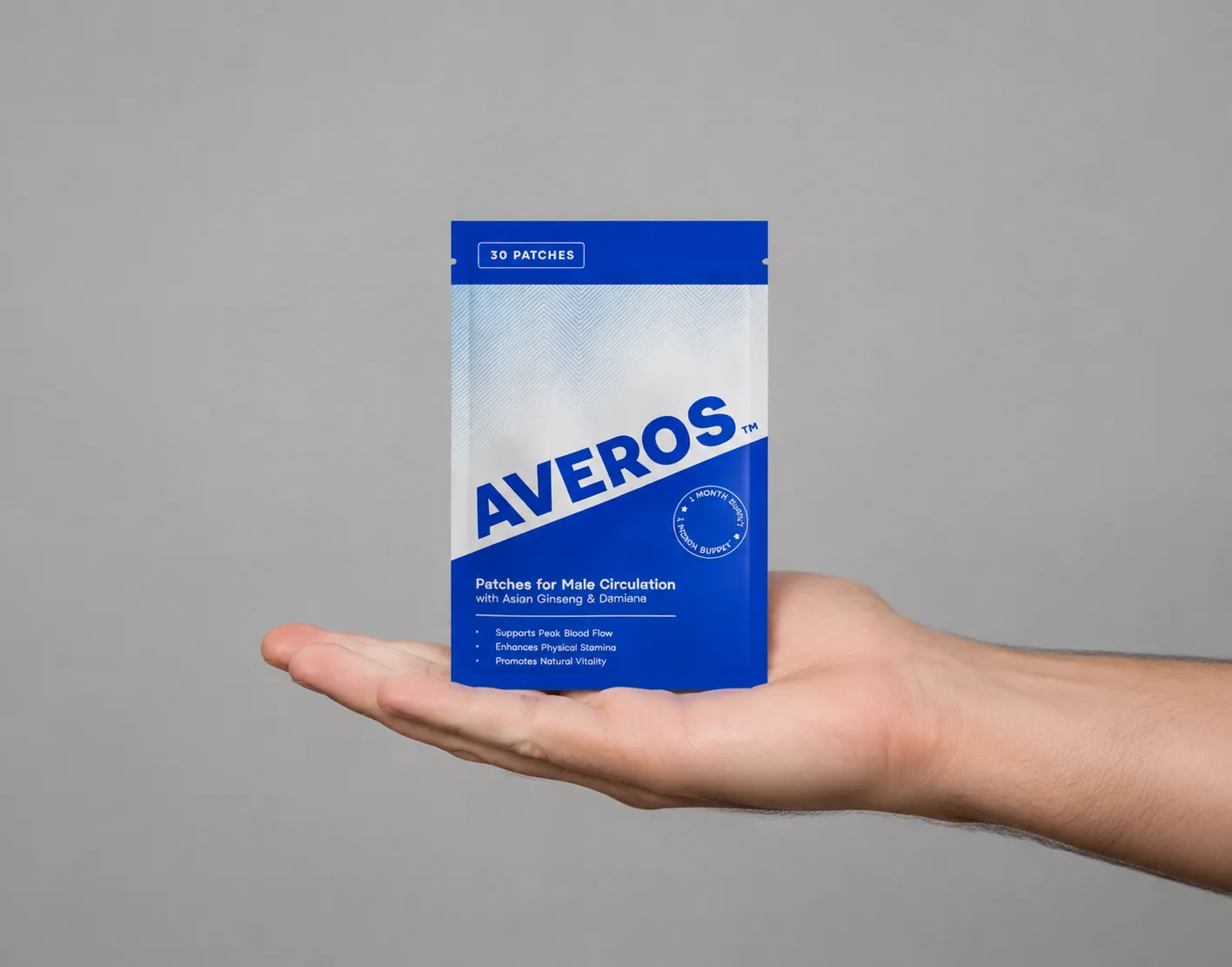 AVEROS — Verpackung in der Hand