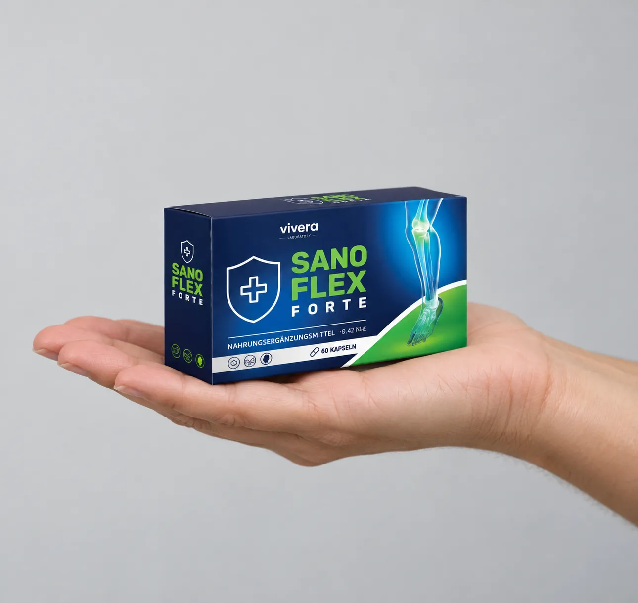 SANOFLEX — Verpackung in der Hand