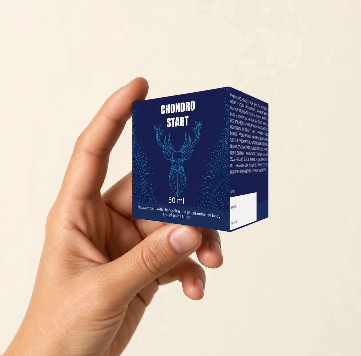 Chondrostart — Verpackung in der Hand