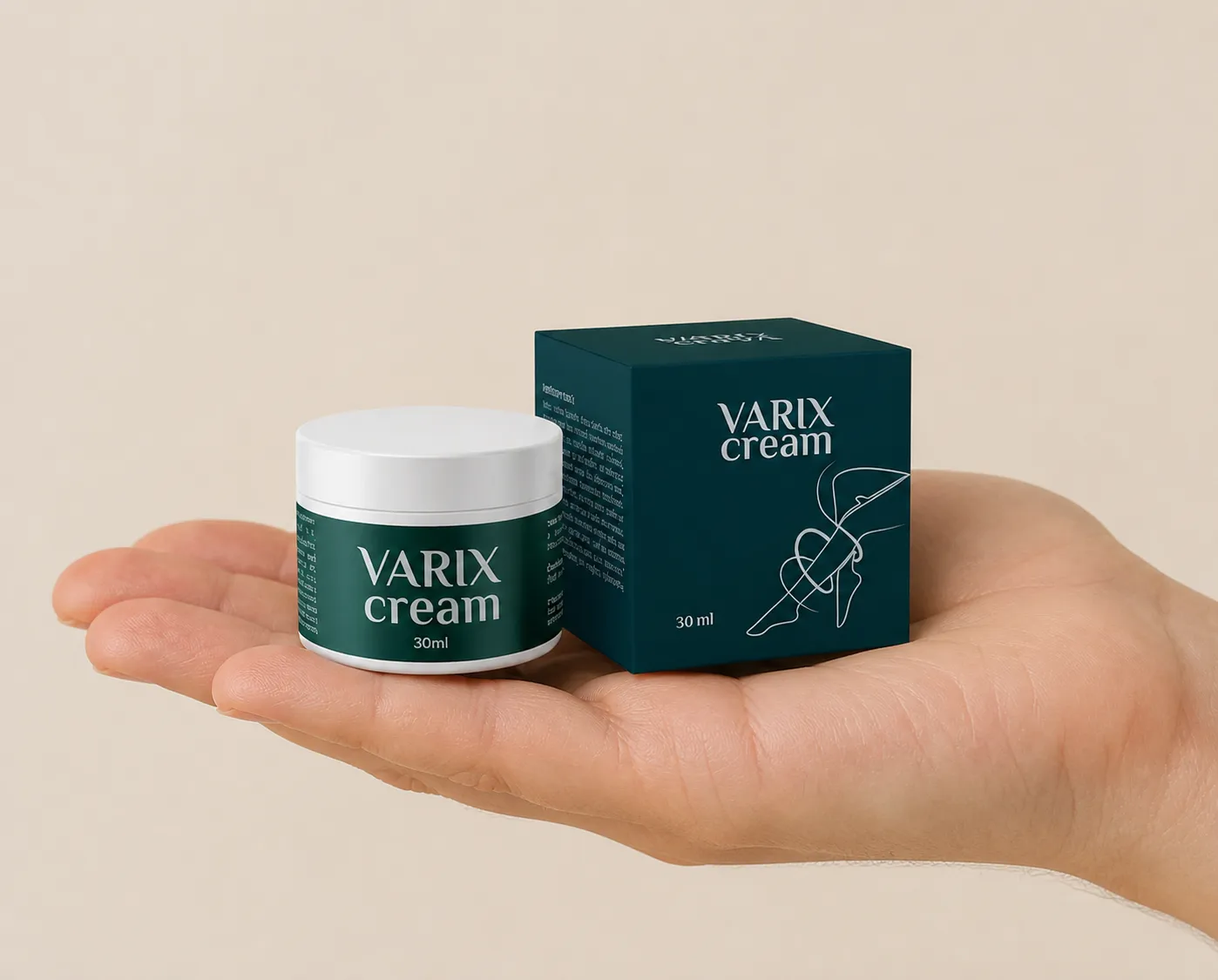Varix cream — Verpackung in der Hand