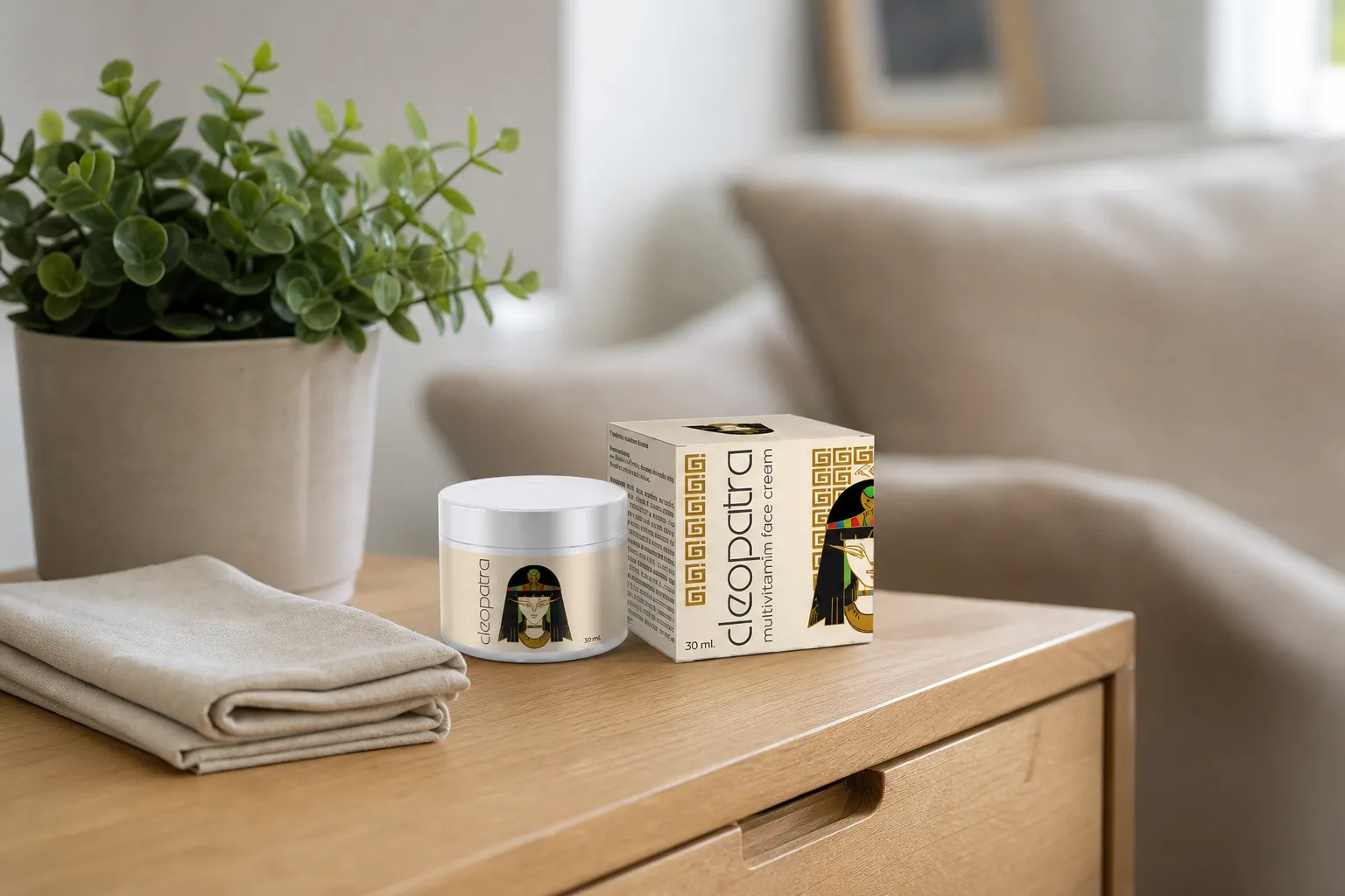 Cleopatra cream — Verpackung im Alltag