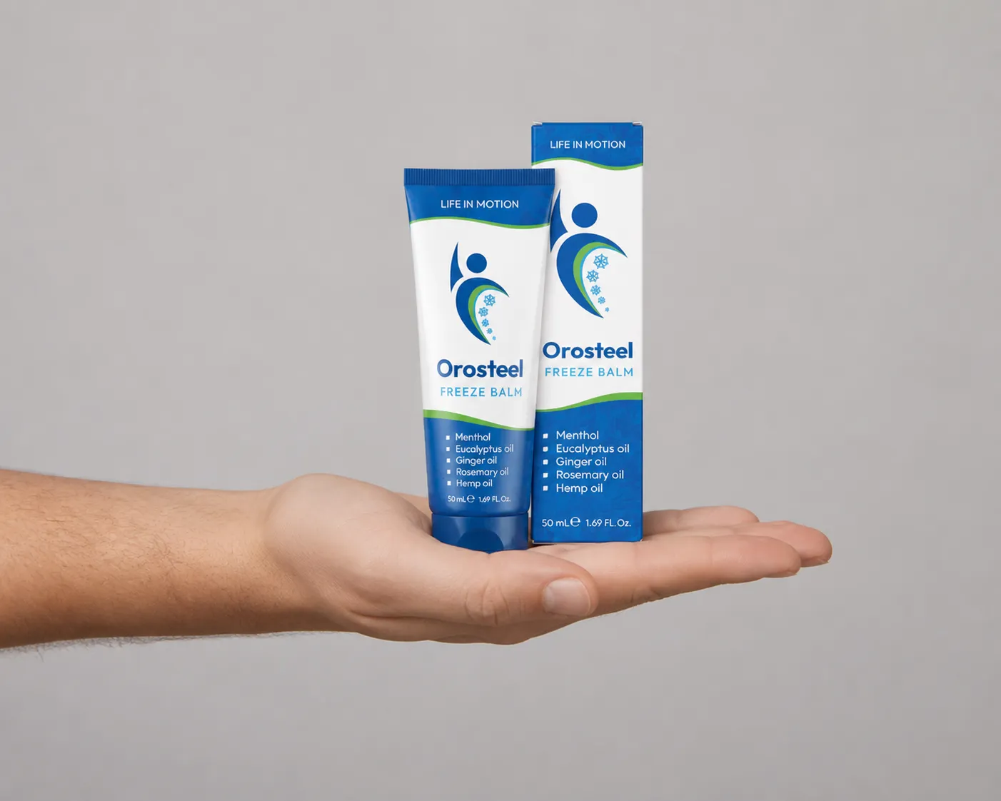 Orosteel — Verpackung in der Hand