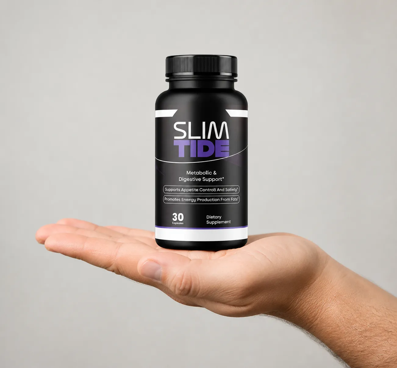 Slimtide — Verpackung in der Hand
