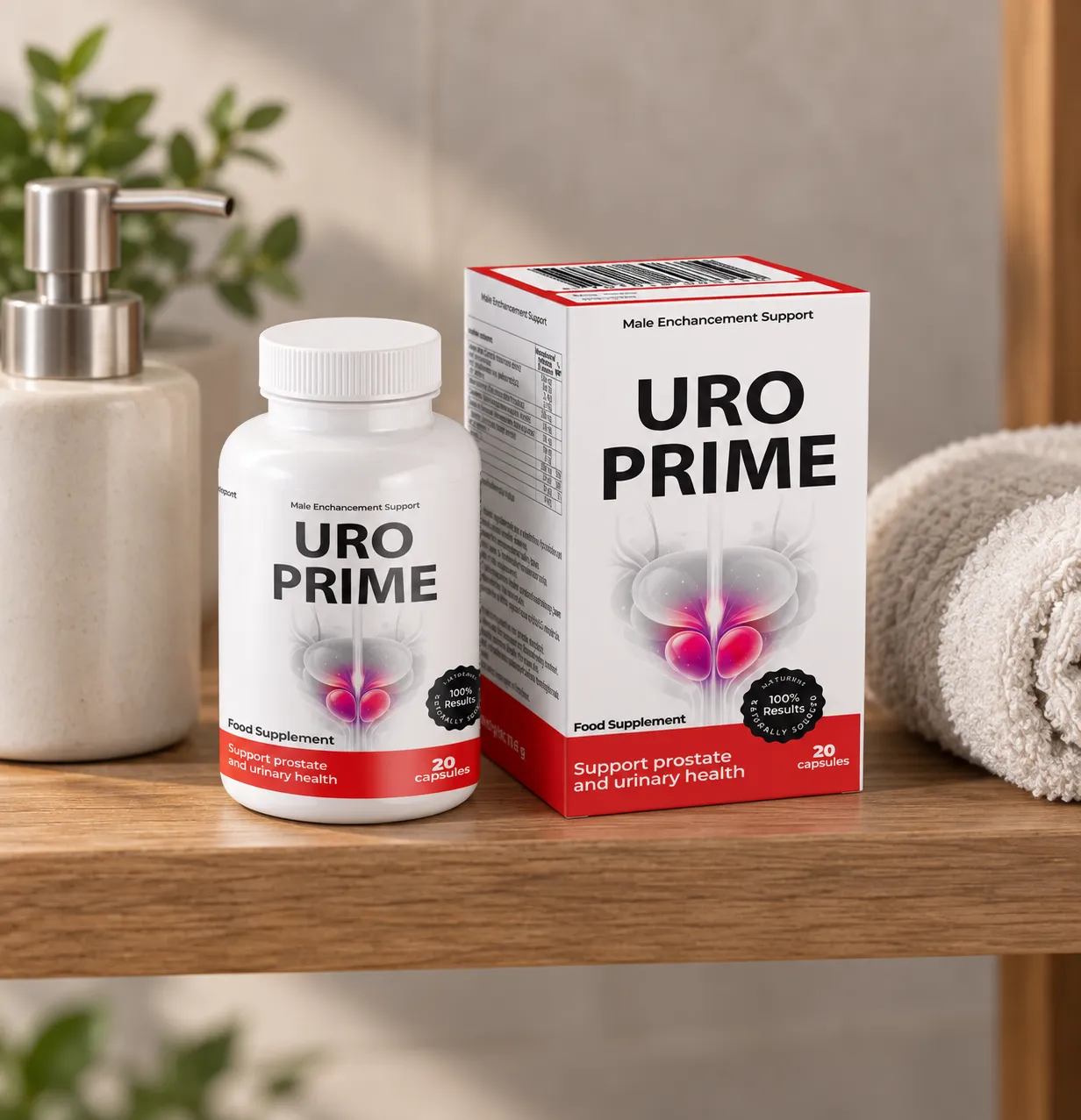 UroPrime — Verpackung im Alltag