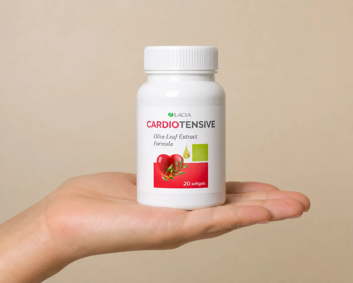 Cardiotensive — Verpackung in der Hand