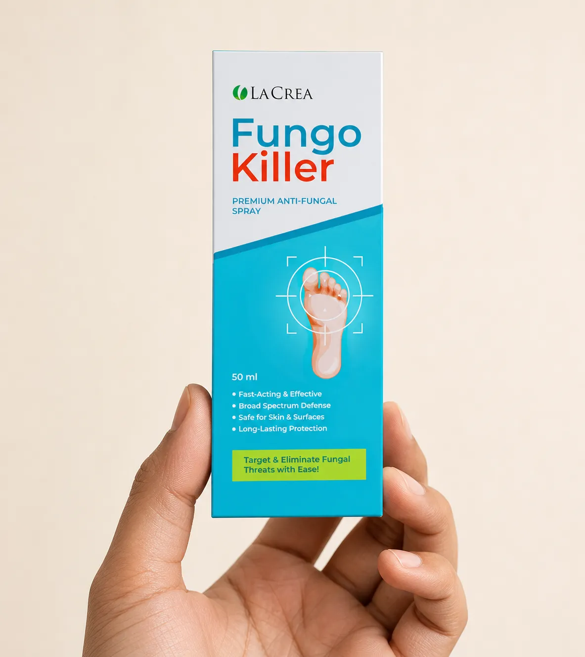 Fungokiller — Verpackung in der Hand