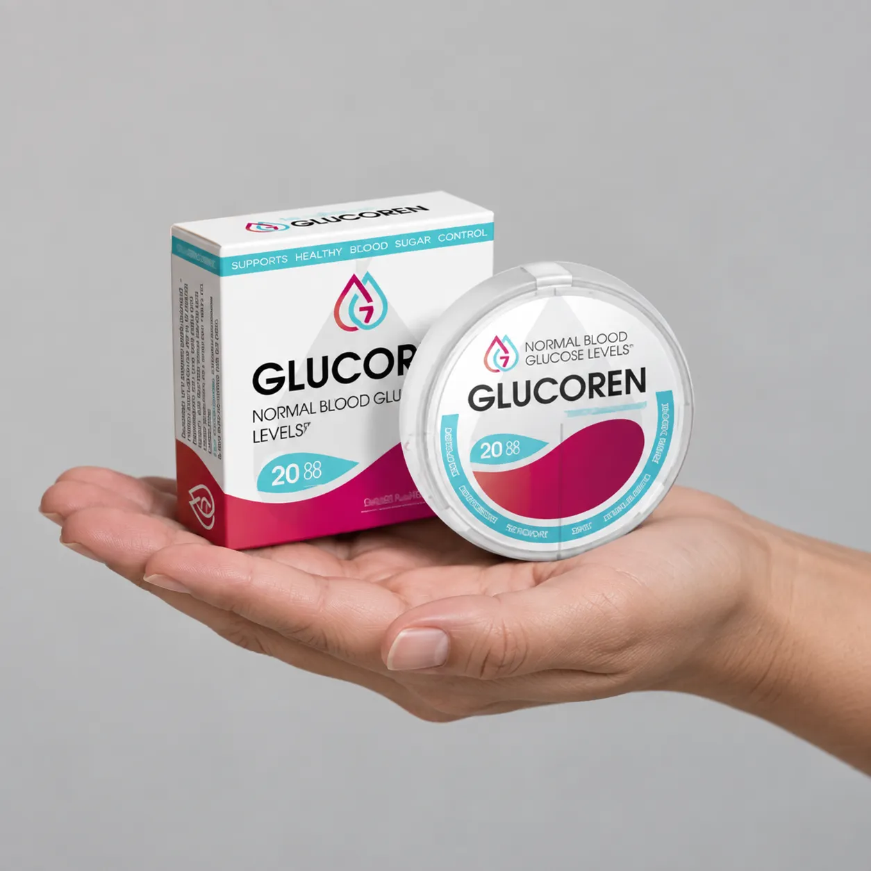 Glucoren 29 EUR — Verpackung in der Hand