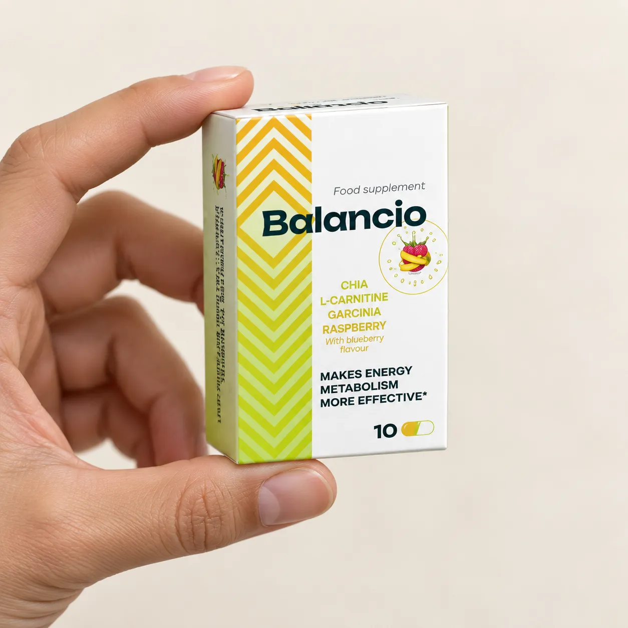 Balancio — Verpackung in der Hand