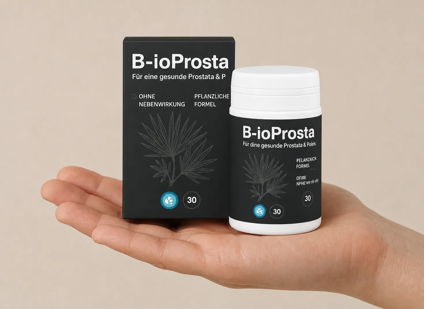 Bio-Prosta — Verpackung in der Hand