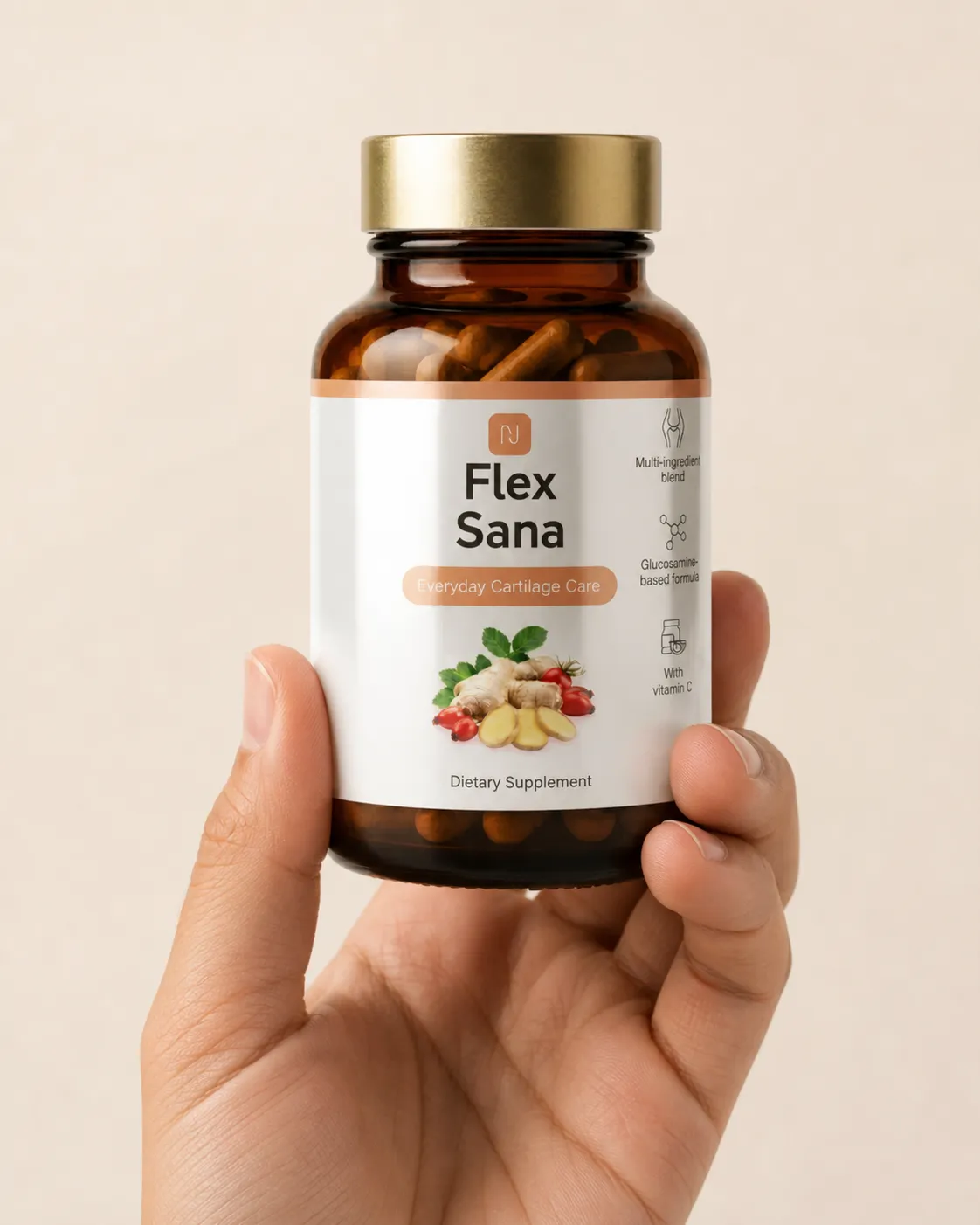 Flex Sana — Verpackung in der Hand
