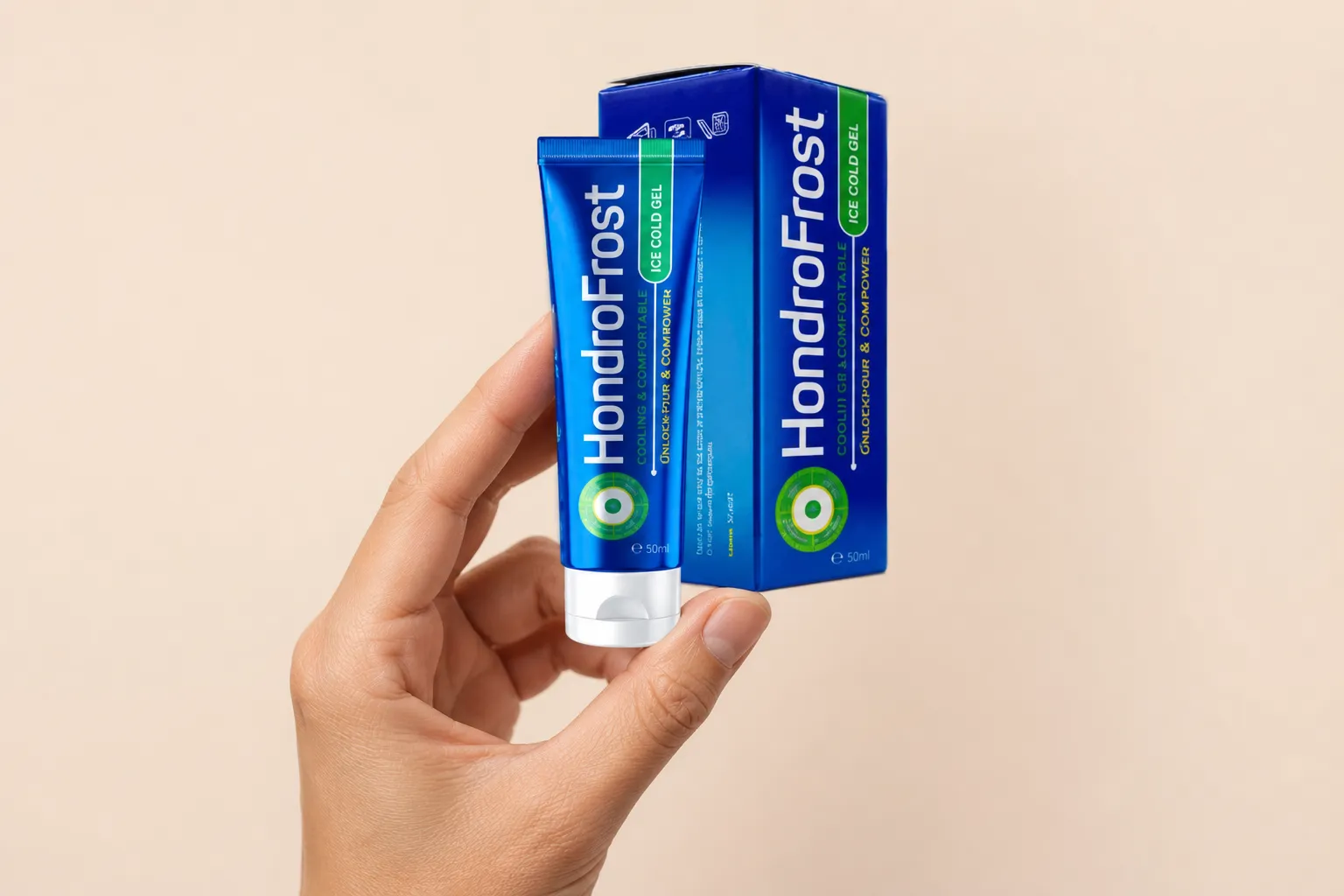 Hondrofrost — Verpackung in der Hand