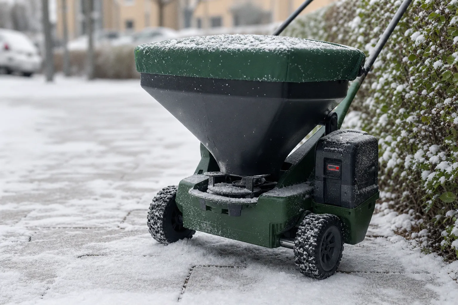 Salzstreuer im Winterdienst: Akku-Geräte auf dem Vormarsch
