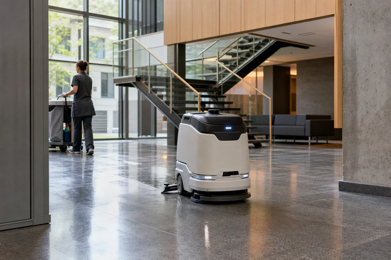 Wie Robotik die Automatisierung in der Gebäudereinigung effizient vorantreibt