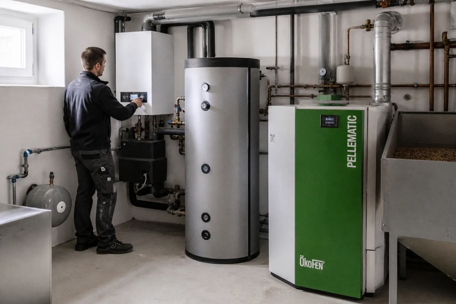 Zukunftssichere Energie: Wärmepumpe, Speicher und Pelletheizung kombinieren